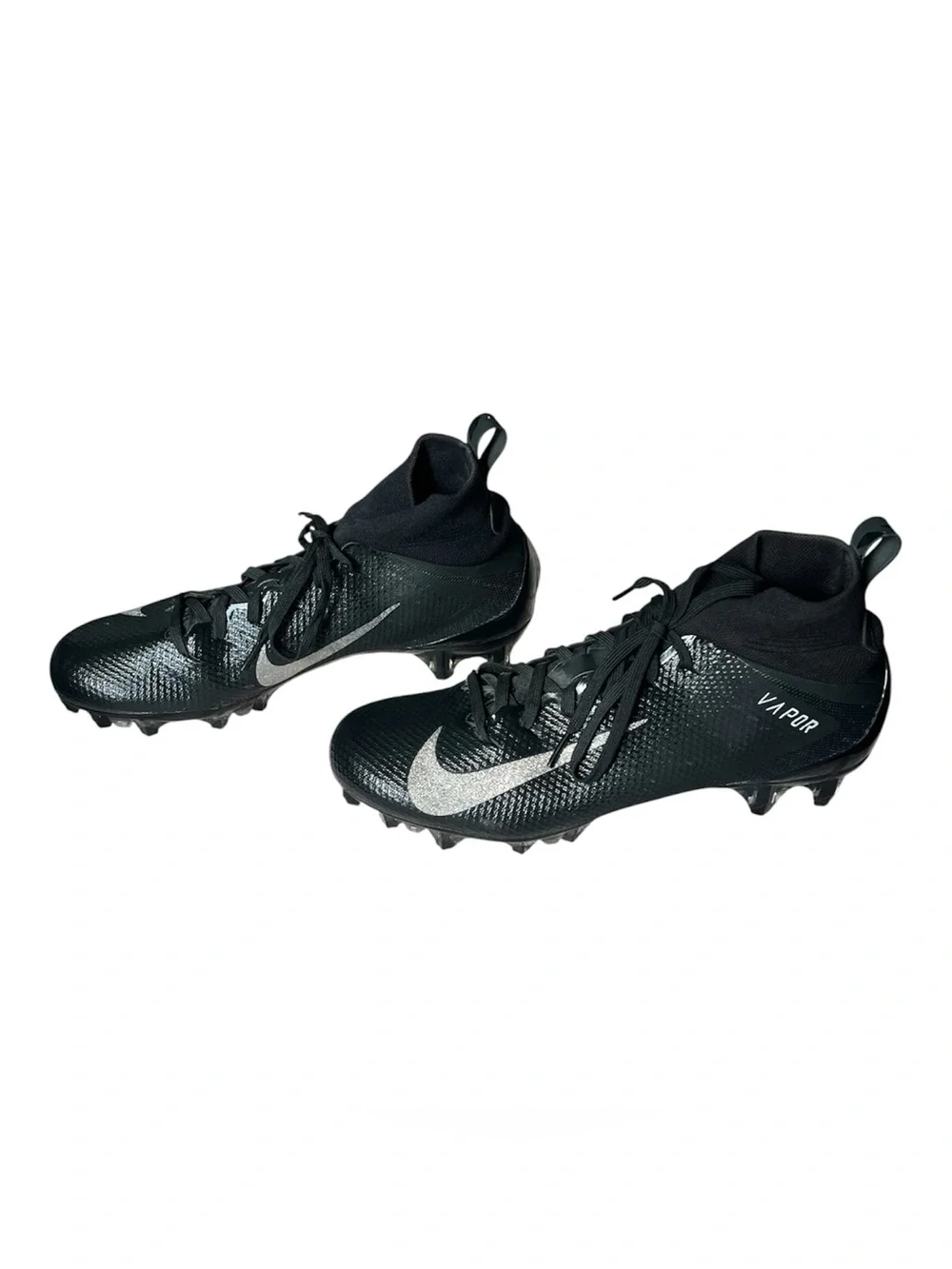 Mens Nike Vapor Untouchable Pro 3 TD Football Cleats Black White Silver. Sz 9.5